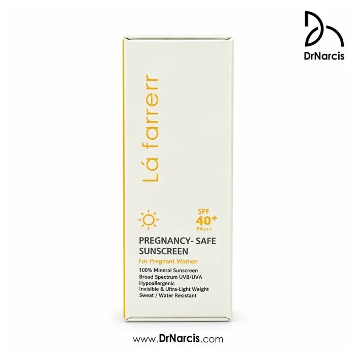  ضد آفتاب مینرال بی رنگ لافارر مخصوص بارداری SPF40+ وزن ۴۰ گرم