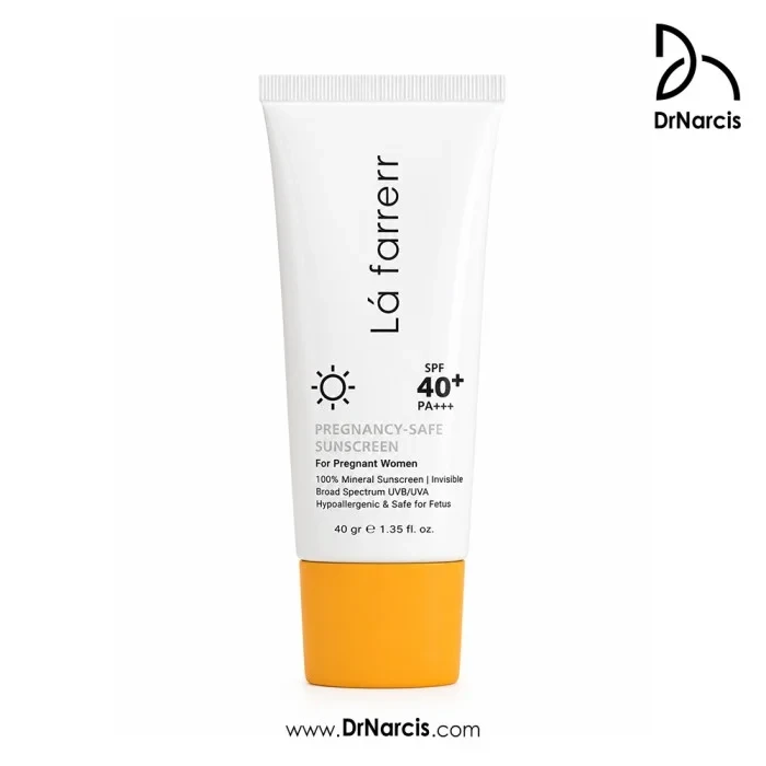  ضد آفتاب مینرال بی رنگ لافارر مخصوص بارداری SPF40+ وزن ۴۰ گرم