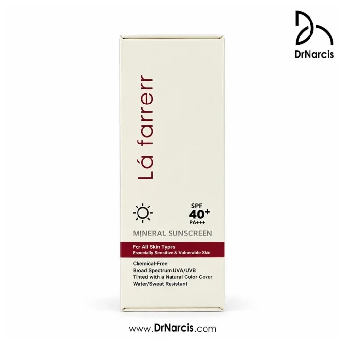  ضدآفتاب مینرال رنگی لافارر مناسب انواع پوست به ویژه پوست حساس +SPF40