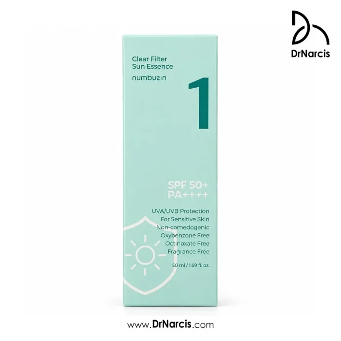 ضد آفتاب نامبوزین شماره ۱ +Clear Filter Sun Essence SPF50 حجم ۵۰ میلی‌لیتر