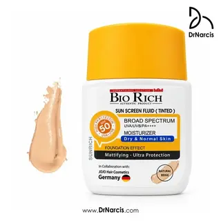 فلوئید ضد آفتاب رنگی بایوریچ سان‌ریچ SPF50 پوست خشک و معمولی ۵۰ میل