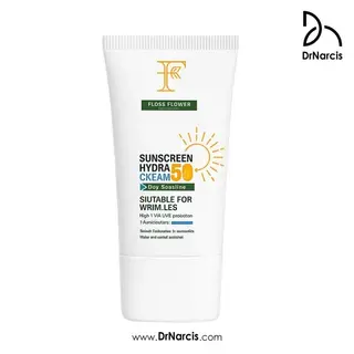 فلوئید ضد آفتاب بی رنگ فلوس فلاور SPF50 پوست خشک و حساس ۵۰ میل