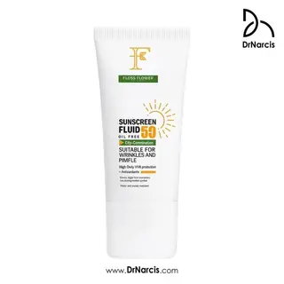 فلوئید ضد آفتاب بی رنگ فلوس فلاور SPF50 پوست چرب و مختلط ۵۰ میل