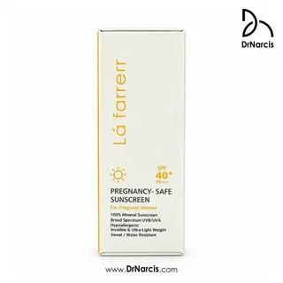  ضد آفتاب مینرال بی رنگ لافارر مخصوص بارداری SPF40+ وزن ۴۰ گرم
