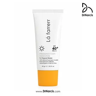  ضد آفتاب مینرال بی رنگ لافارر مخصوص بارداری SPF40+ وزن ۴۰ گرم