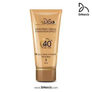 ضد آفتاب کرم پودری مدیسان SPF40+ مناسب انواع پوست ۳۰ میلی‌لیتر