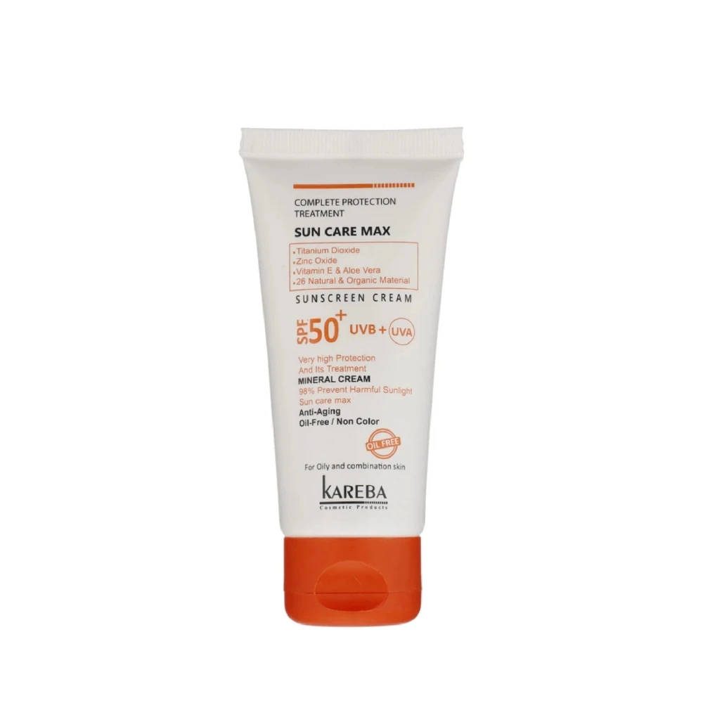 ضدآفتاب بی رنگ پوست چرب کاربا SPF +50
