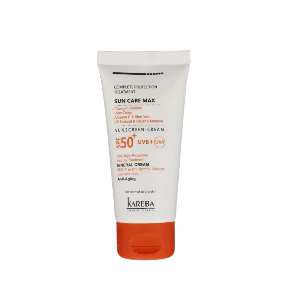 ضدآفتاب بی رنگ پوست خشک کاربا SPF +50
