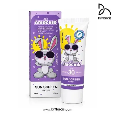 فلوئید ضد آفتاب کودک آریوچیک SPF30 حجم ۵۰ میل