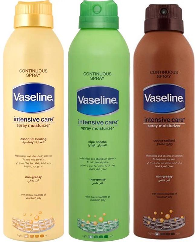 اسپری آبرسان و مرطوب کننده پوست وازلین